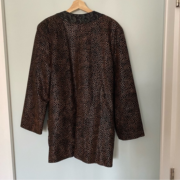 Vintage Leather leopard embossed jacket - Picture 3 of 6